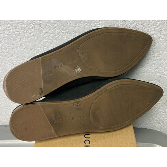 Women's Lucky Brand Black Suede Mules, Belky, Size 6.5‎ M - Picture 8 of 8